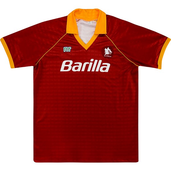 Camiseta As Roma Primera Equipación Retro 1990 1991 Naranja